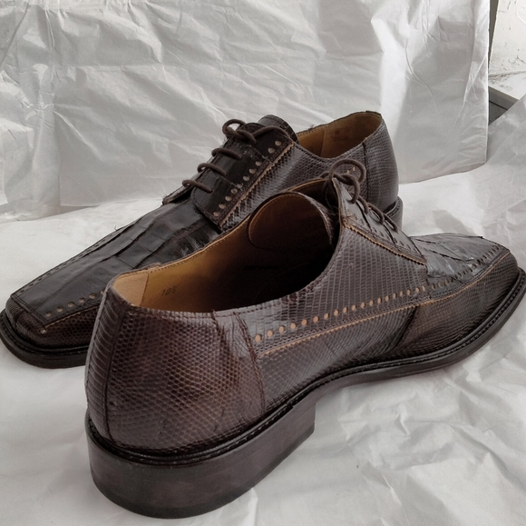 David Eden Hand Made Designer Alligator lizard Shoes Men\'s Size 10.5 main image 4